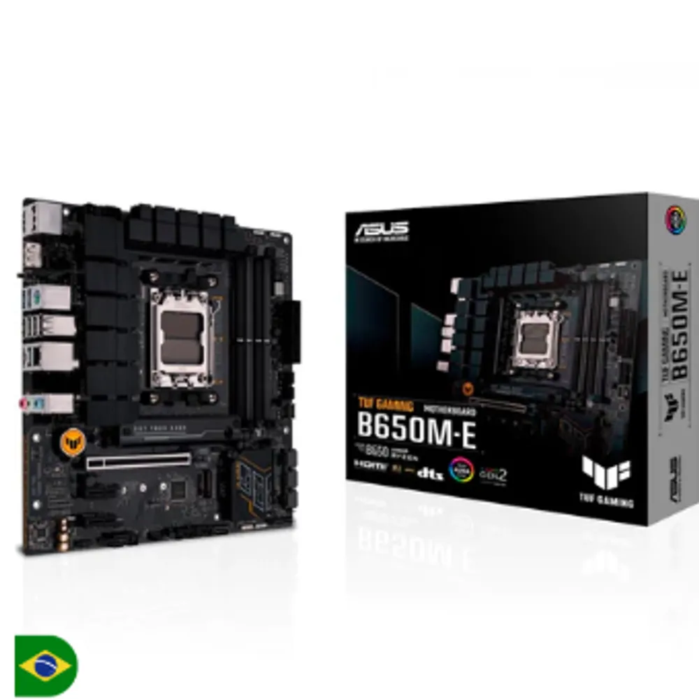 Placa Mãe Asus TUF Gaming Para AMD AM5 B650M-E 4xDDR5 mATX