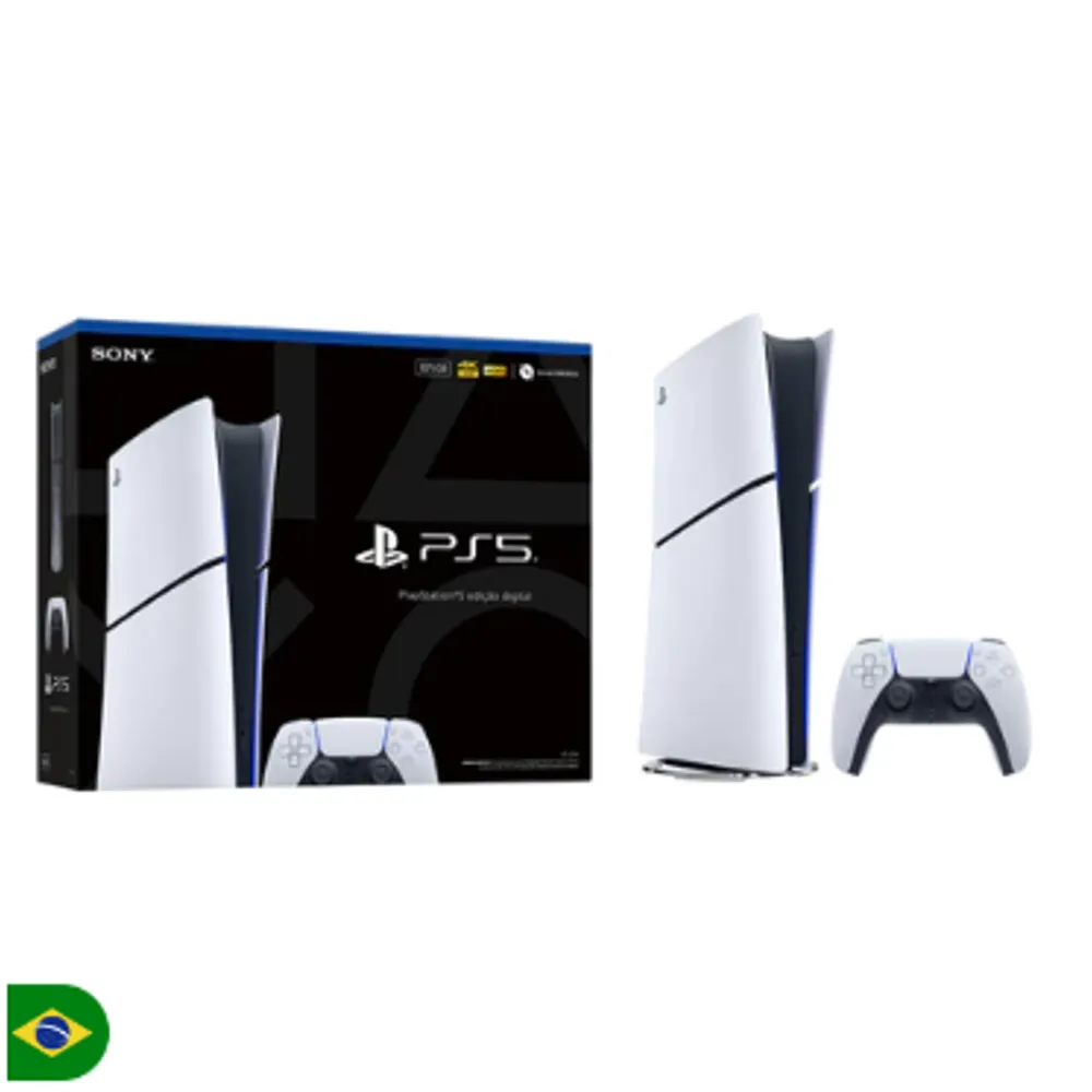 Console PlayStation 5 Slim Digital 825 GB + Controle Sem Fio Dualsense Branco