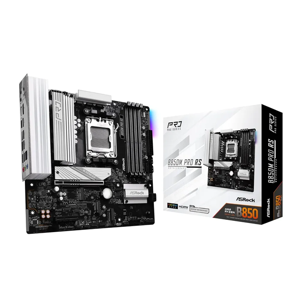 Placa Mãe Asrock B850M PRO RS (AM5/4xDDR5/HDMI/DP/M.2/USB 3.2)