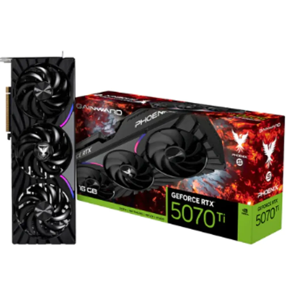 Placa de Vídeo Gainward GeForce RTX 5070 Ti Phoenix-S GS, 16GB, GDDR7, 256-bit, NE7507TS19T2-GB2031K