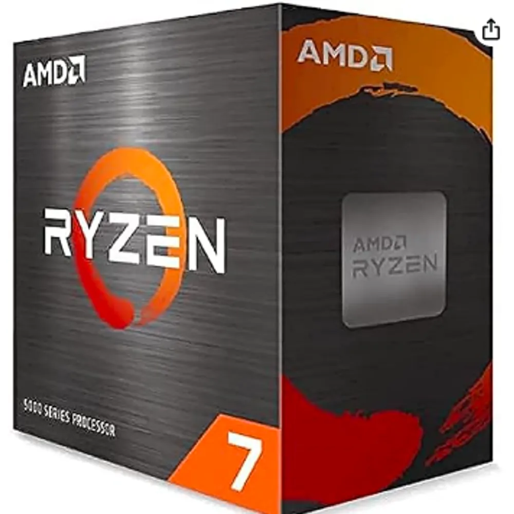 PROCESSADOR AMD RYZEN 7 5700X 3.4GHz (TURBO 4.6GHz) 32MB CACHE AM4 100-100000926WOF, Cerâmica cinza