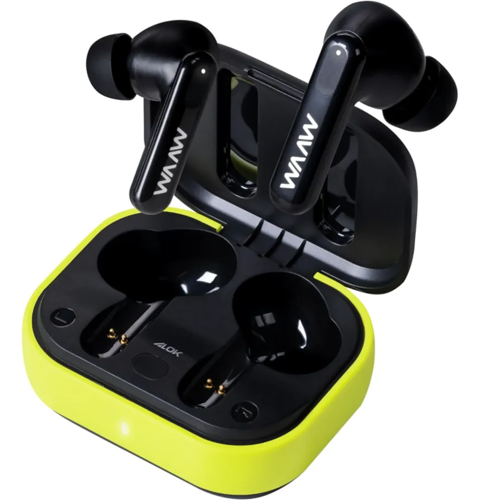 WAAW by ALOK Fone de Ouvido MOB 500 ANC Bluetooth, com Modo Gamer e Resistente a Respingos D'Água, Até 36h de Autonomia