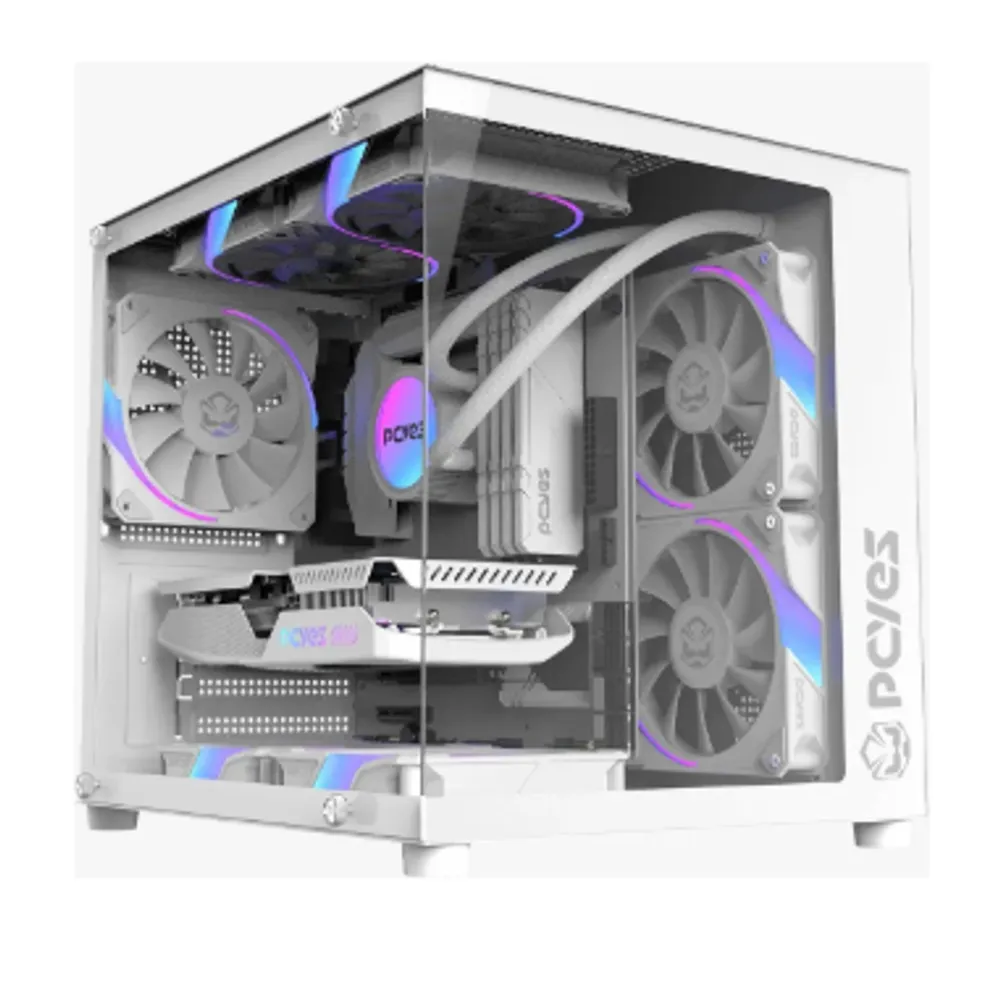 Gabinete Gamer Pcyes Forcefield Mini White Ghost - Gffmnwg Branco