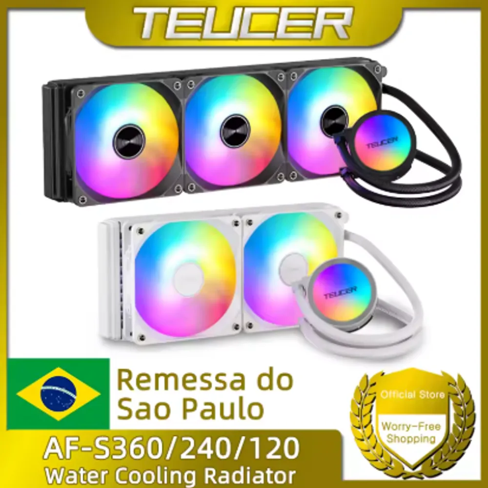 Water Cooler Teucer AF-240 LED, AMD Intel Xeon AF240 240mm LINK 1212 (BR)