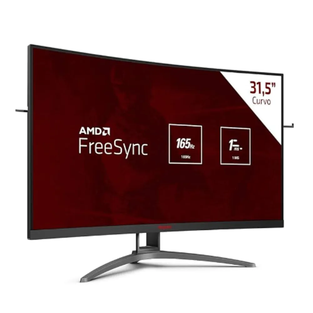 Monitor Gamer AOC Agon 32" Curvo 165Hz 1ms FreeSync AG323FCXE Visite a loja AOC