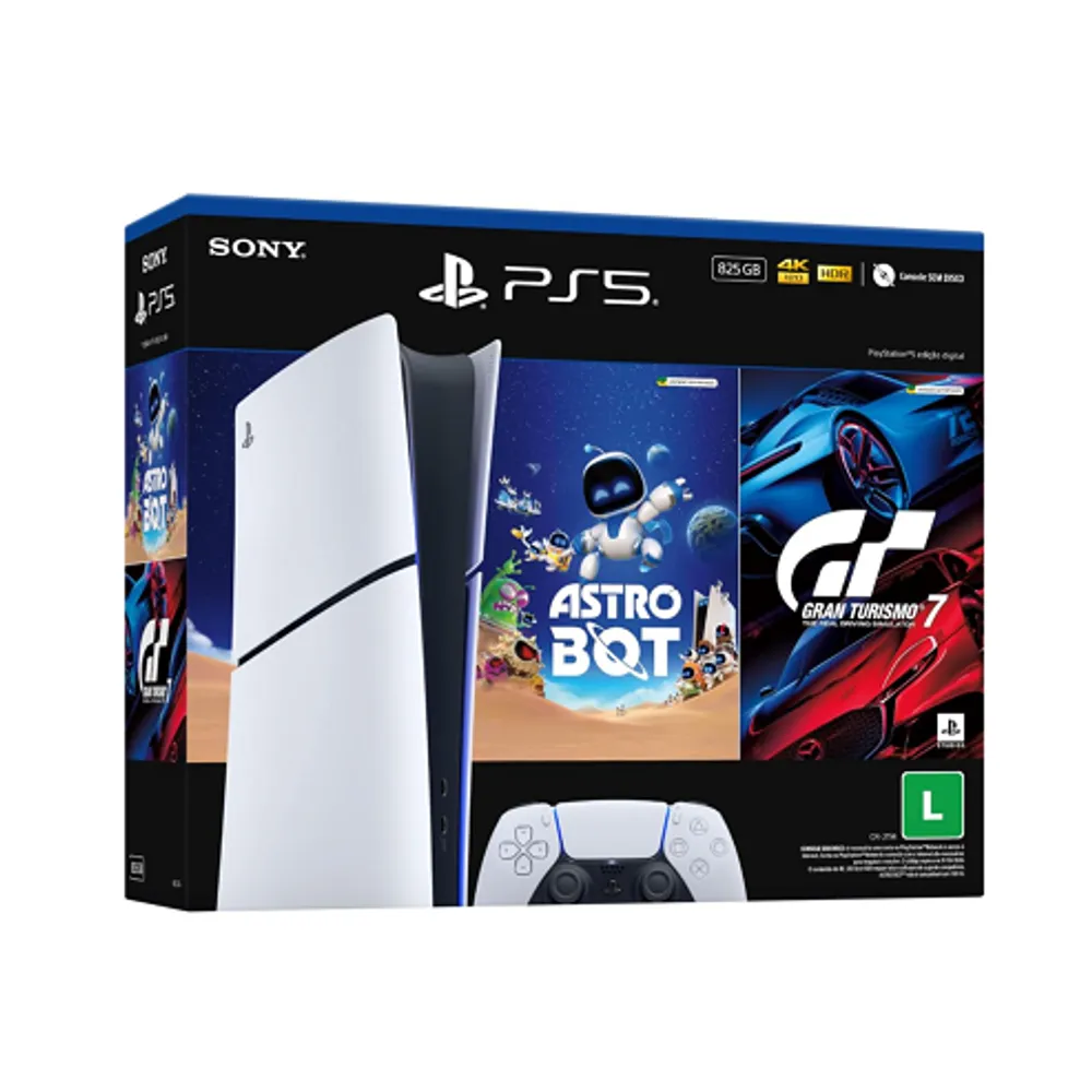 PlayStation®5 Slim Digital 825GB – Pacote ASTRO BOT e Gran Turismo 7