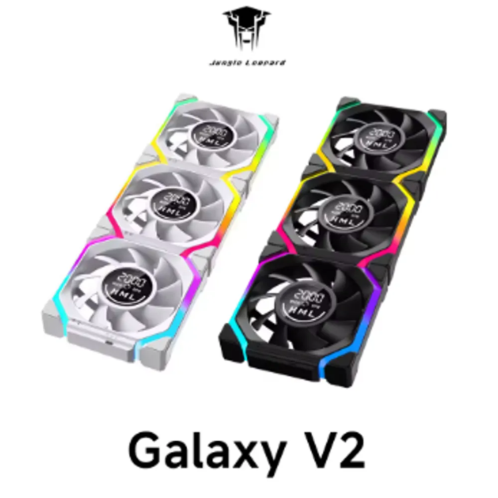 3Pcs Fans Com Tela Jungle Leopard Galaxy V2, 120mm (BR)