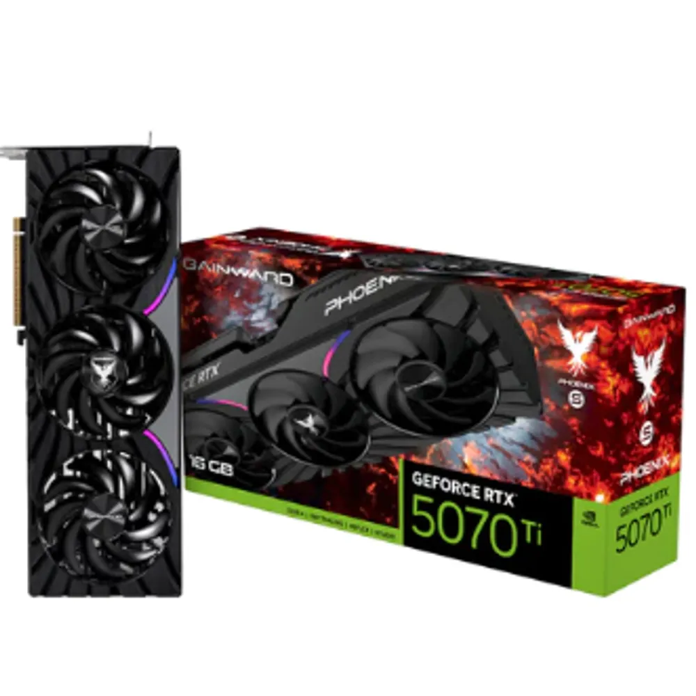 Placa de Vídeo Gainward GeForce RTX 5070 Ti Phoenix-S, 16GB, GDDR7, 256-bit, NE7507T019T2-GB2031K