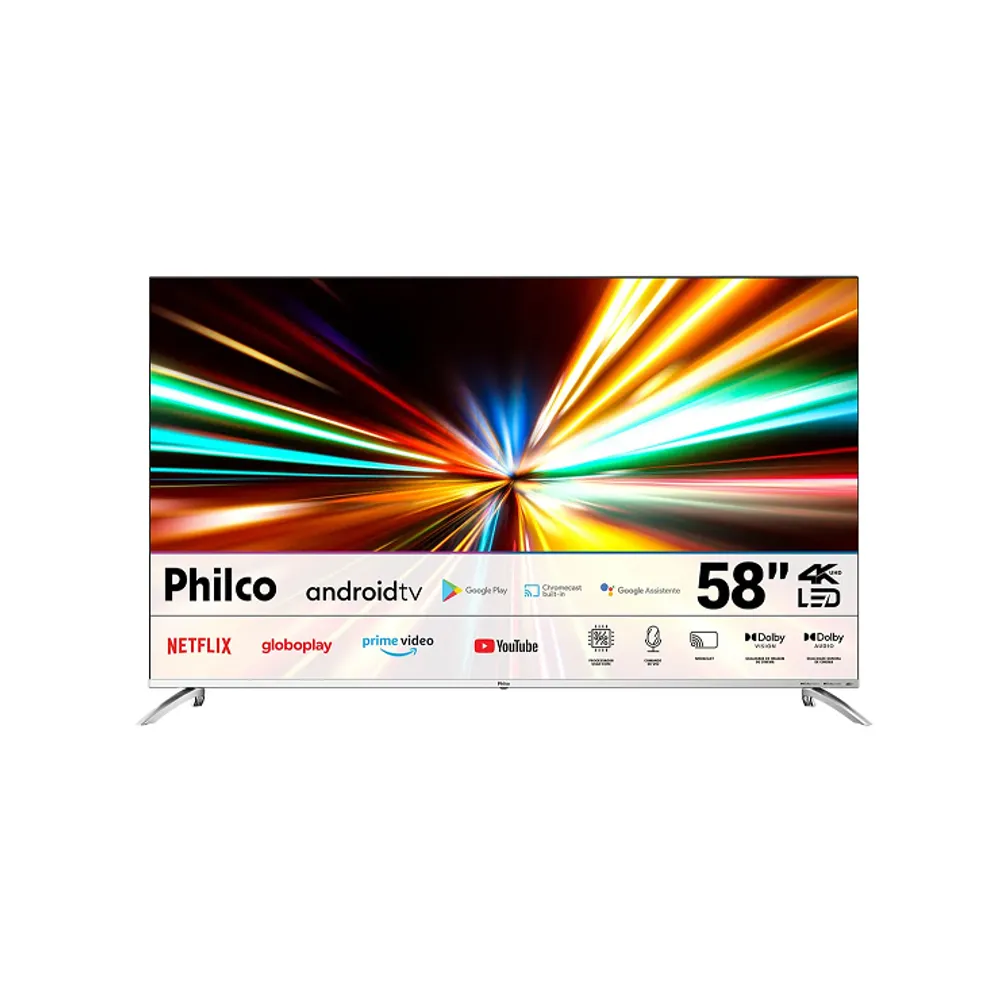 Smart Tv 58'' Ptv58g7pagcsbl Android Tv 4k Led Philco