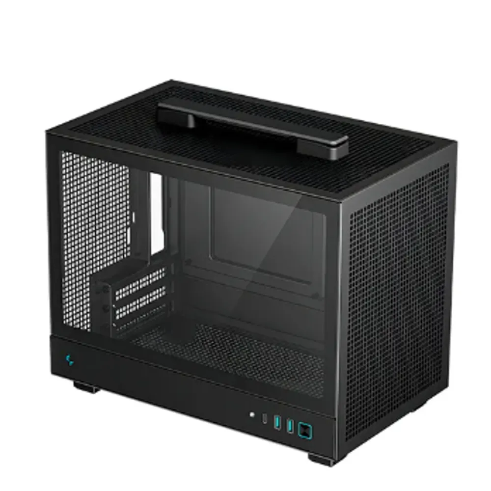 Gabinete Mini-ITX preto Deepcool Ch160, cor preta