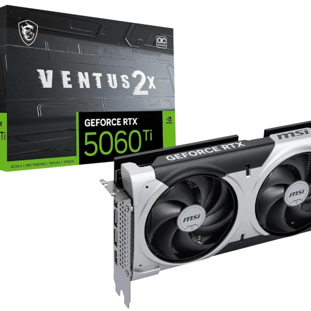 Placa de Vídeo MSI RTX 5060 Ti Ventus 2X OC Plus – 8GB GDDR7, Ray Tracing, DLSS 3, Dual Fan – 912-V536-024