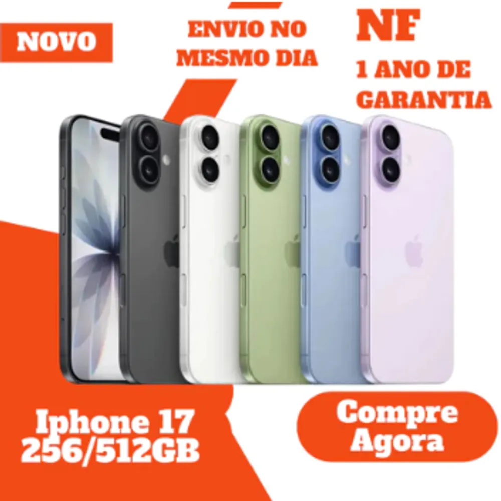 iPhone 17 256GB 8GB 6,3" - Novo - Original - Nota Fiscal