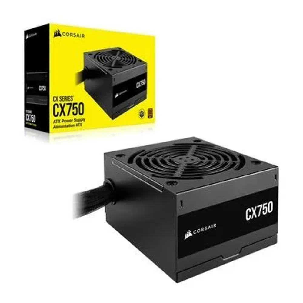 Fonte Corsair CX Series CX750, 750W, 80 Plus Bronze, Com Cabo, Preto - CP-9020279-BR