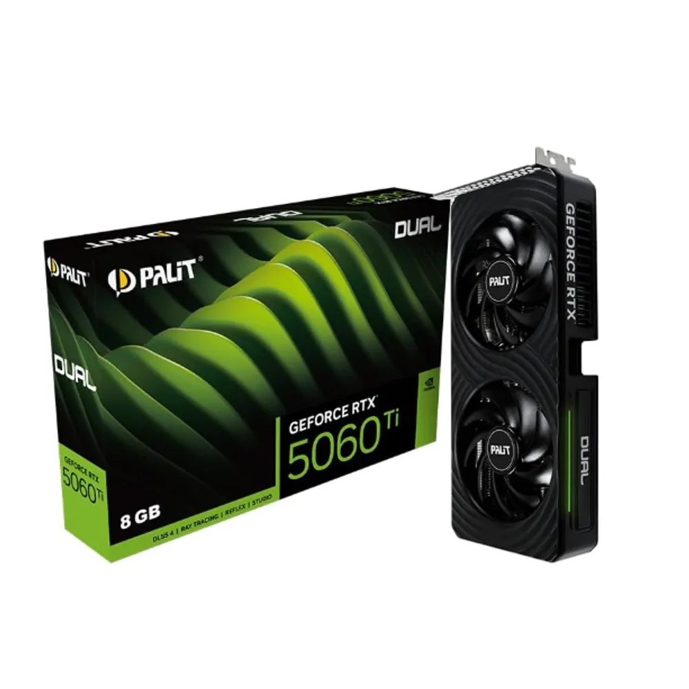 Palit GeForce RTX 5060 Ti Dual (8GB GDDR7/PCI Express 5.0/2572MHz/28000MHz)