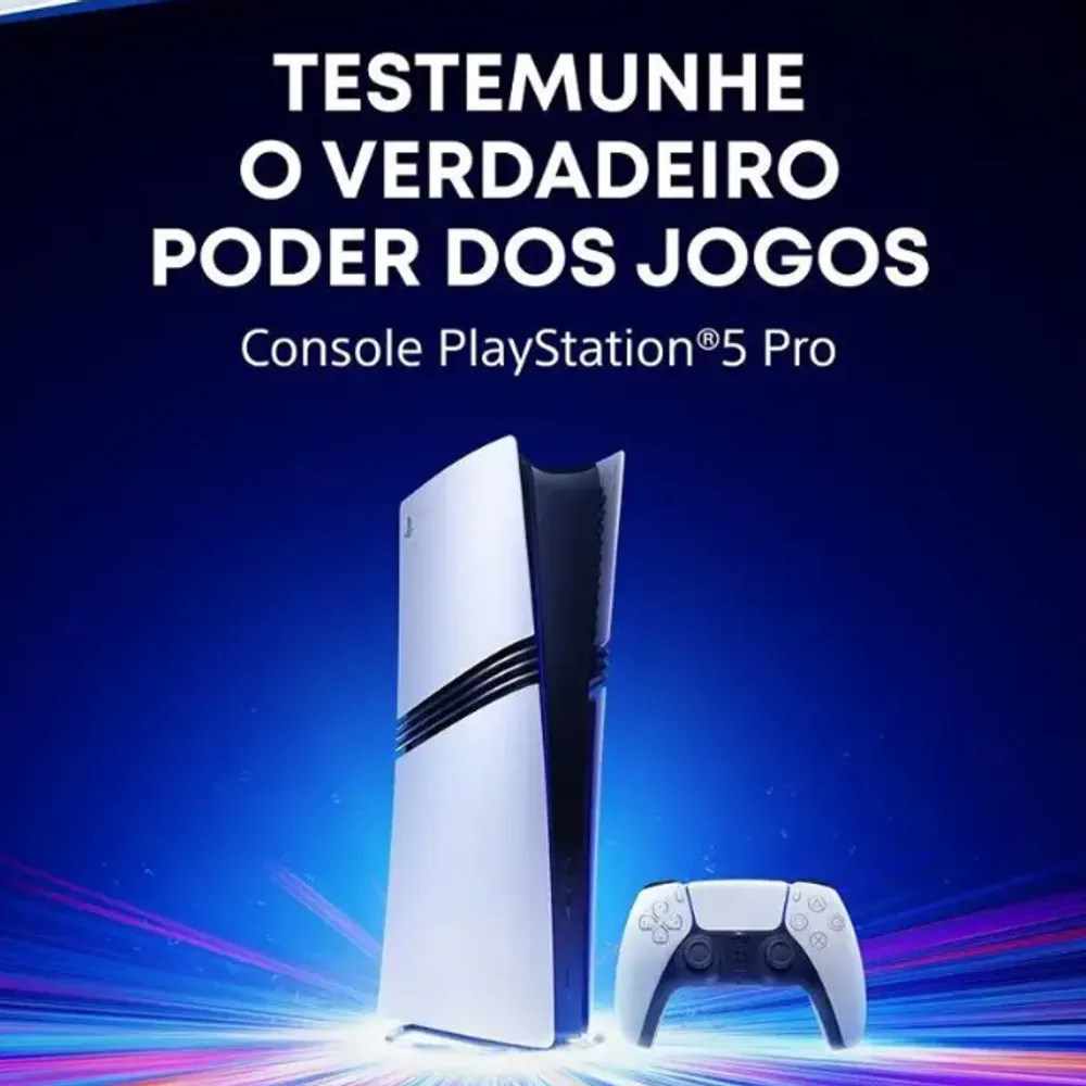 Console PlayStation 5 Pro Sony, SSD 2TB, Com Controle Sem Fio DualSense, Branco - 1000046552
