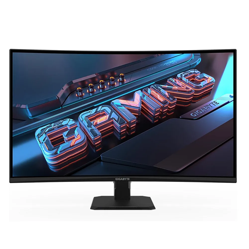 Monitor Gamer Gigabyte GS32QCA SA2 Preto 32” 1440p QHD 180Hz Curvo 1500R VA 250 Nits 1ms MPRT HDR Ready HDMI 2.0 DisplayPort 1.4 VESA 100 x 100mm