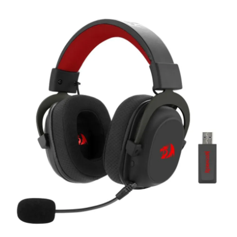 Headset Gamer Sem Fio Redragon Zeus Pro, 7.1, Driver 53mm, Bluetooth, Preto - H510-PRO