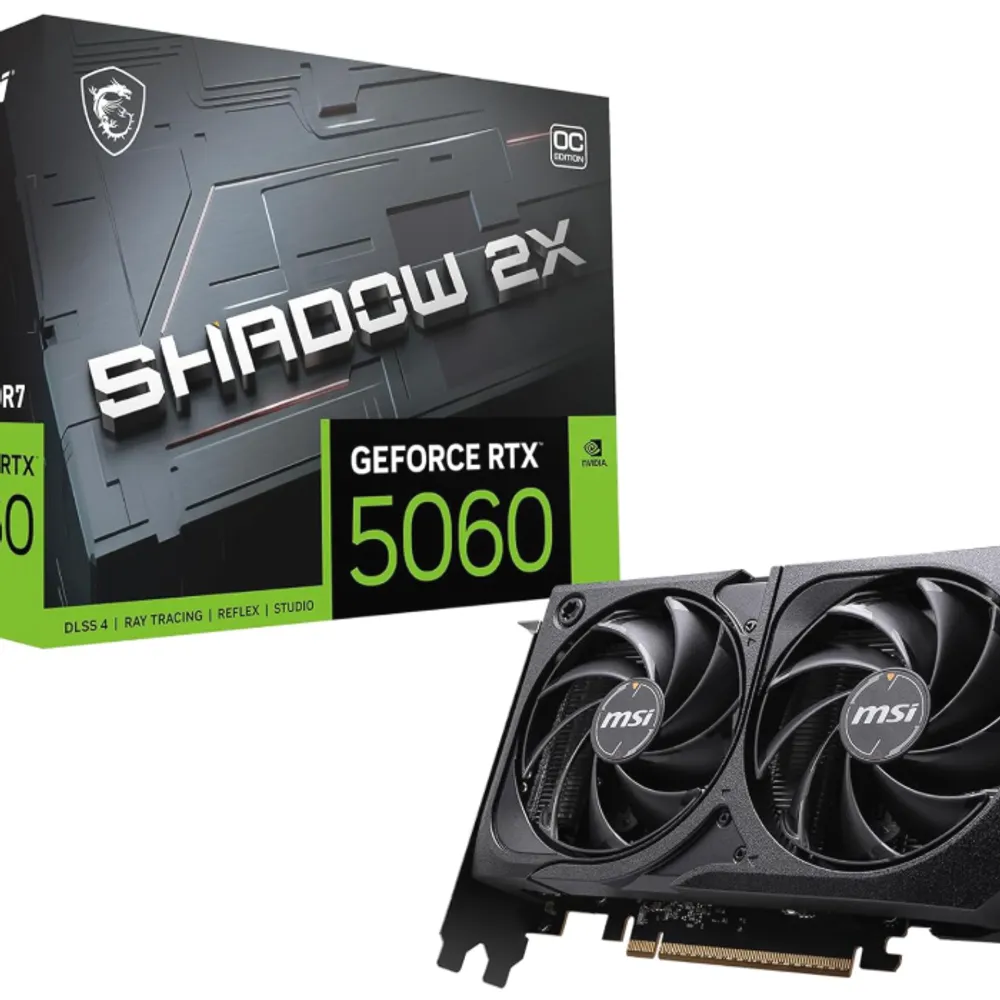 Placa de Video MSI RTX 5060 Shadow 2X OC, 8GB, GDDR7 | 912-V537-037
