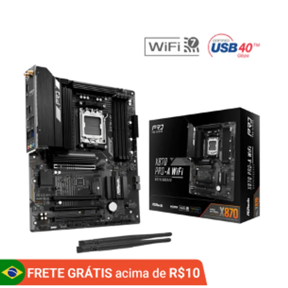 Placa Mãe Asrock X870 Pro-a Wifi Am5, Ddr5, Pcie 5.0