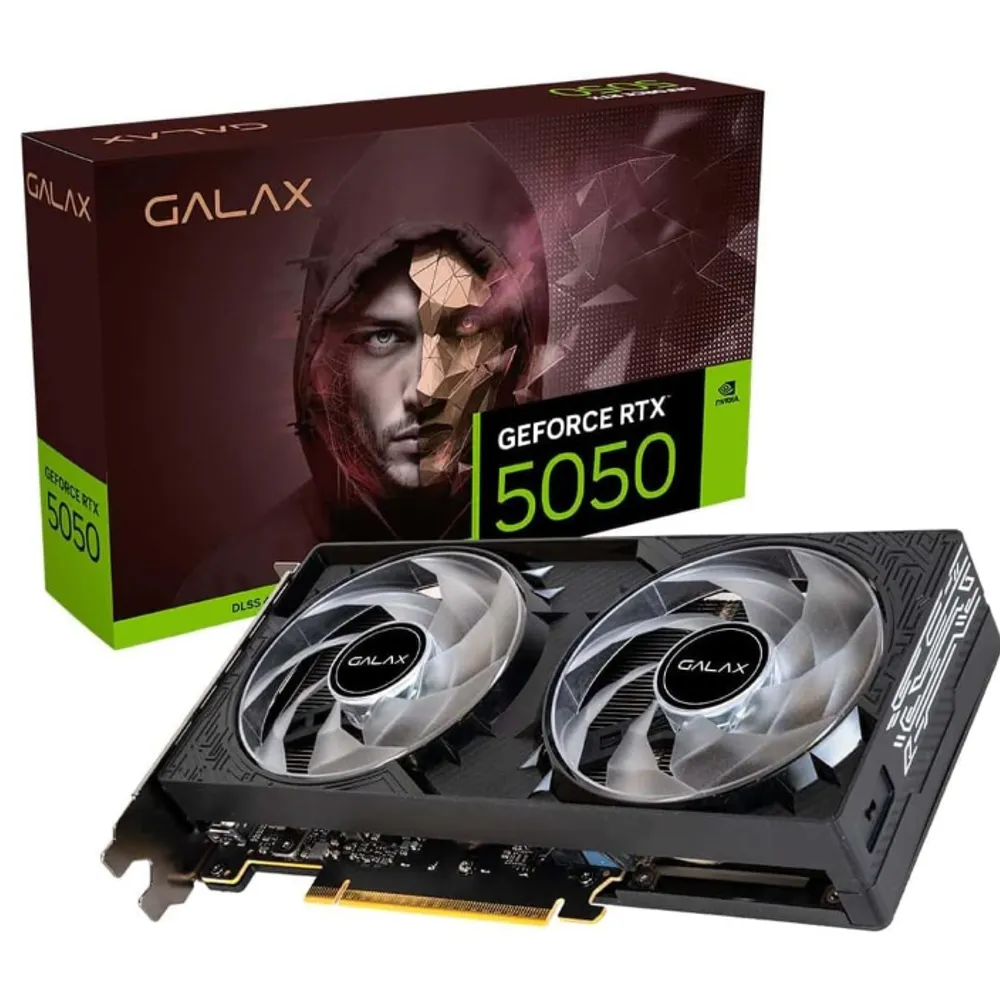 GPU GALAX NV RTX5050 8GB GDDR6 | BLACK, GF 1-CLICK OC, TECLAB LITE, 128BITS, 55NSL8MHDXRE
