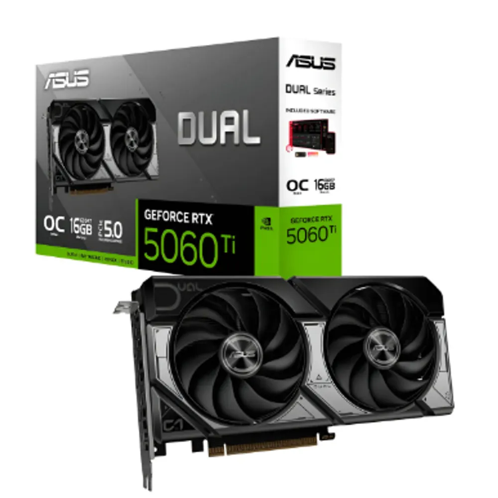 Placa De Vídeo Asus Dual Geforce Rtx 5060 Ti Oc 16gb Gddr7