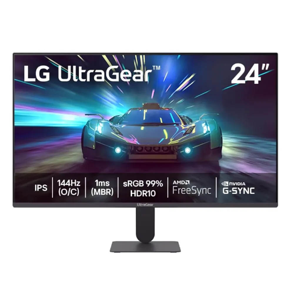 Monitor LG UltraGear™ 24" FHD 144Hz | 24G411A-B, 1ms (MBR), NVIDIA G-SYNC, AMD FreeSync, HDR10
