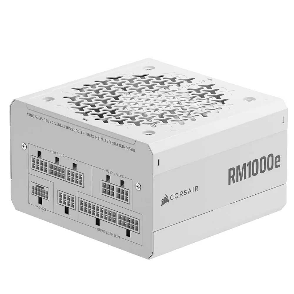 CORSAIR RM1000e (2025) Fonte de alimentação ATX de baixo ruído totalmente modular com cabo 12V-2x6 - compatível com ATX 3.1 e PCIe 5.1, eficiência Cybenetics Gold, capacitores classificados 105°C