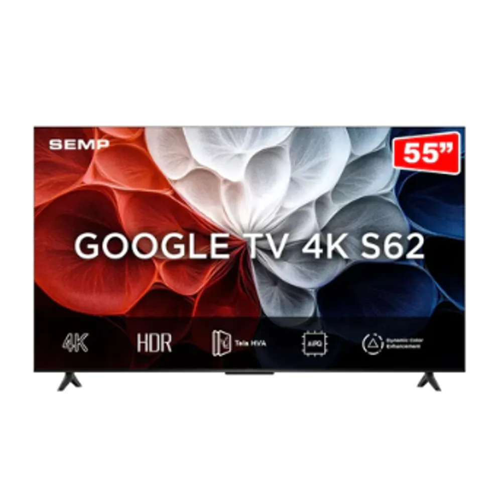 Smart Tv Semp 55S62 55" 4k LED Google Tv HDR10 60 Hz