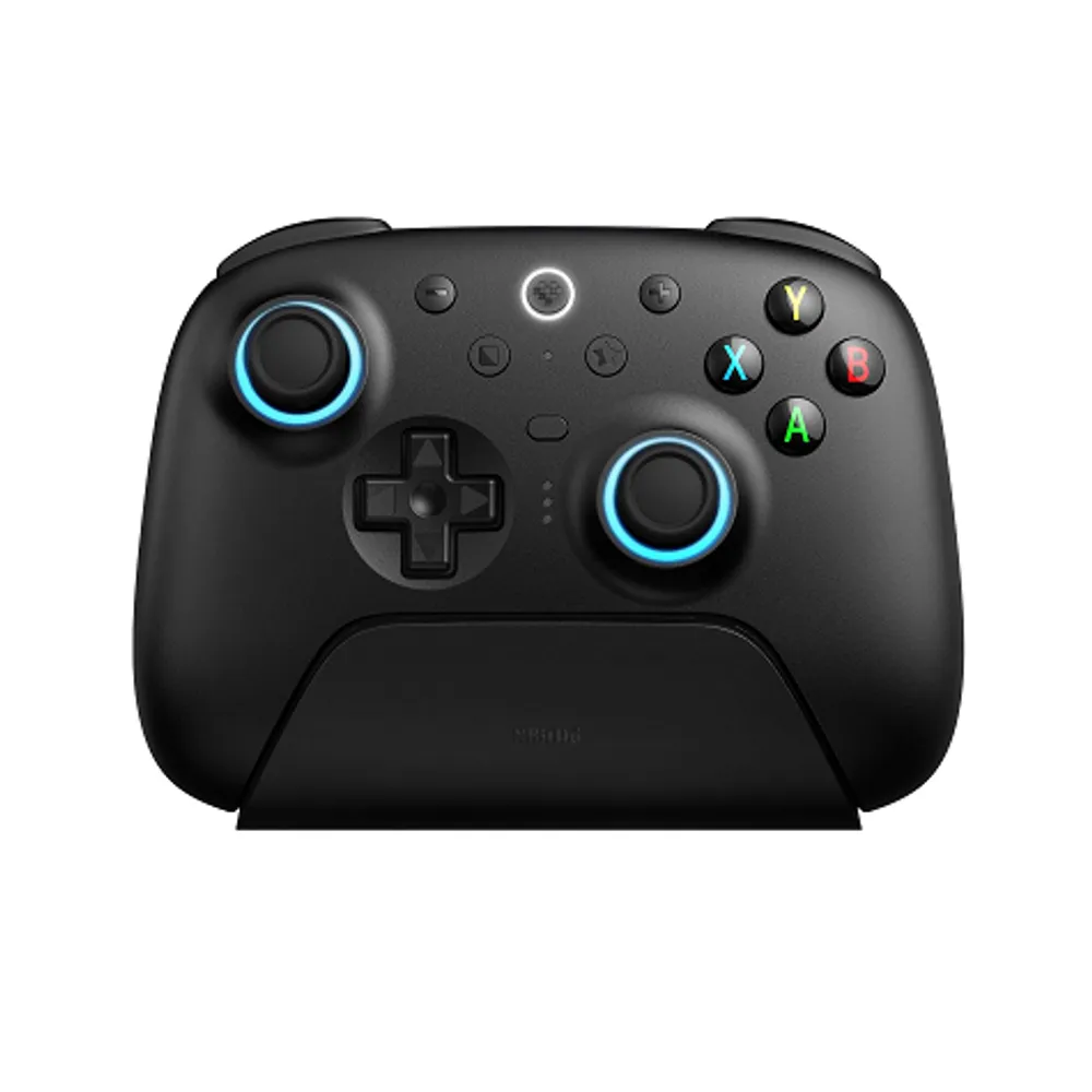 8Bitdo Ultimate 2 Wireless Controller for Windows & Android, Gaming Controller with TMR Joysticks, Switchable Hall Effect/Tactile Triggers, Motion Control, RGB Fire Ring, 8Speed Wireless Tech, Black