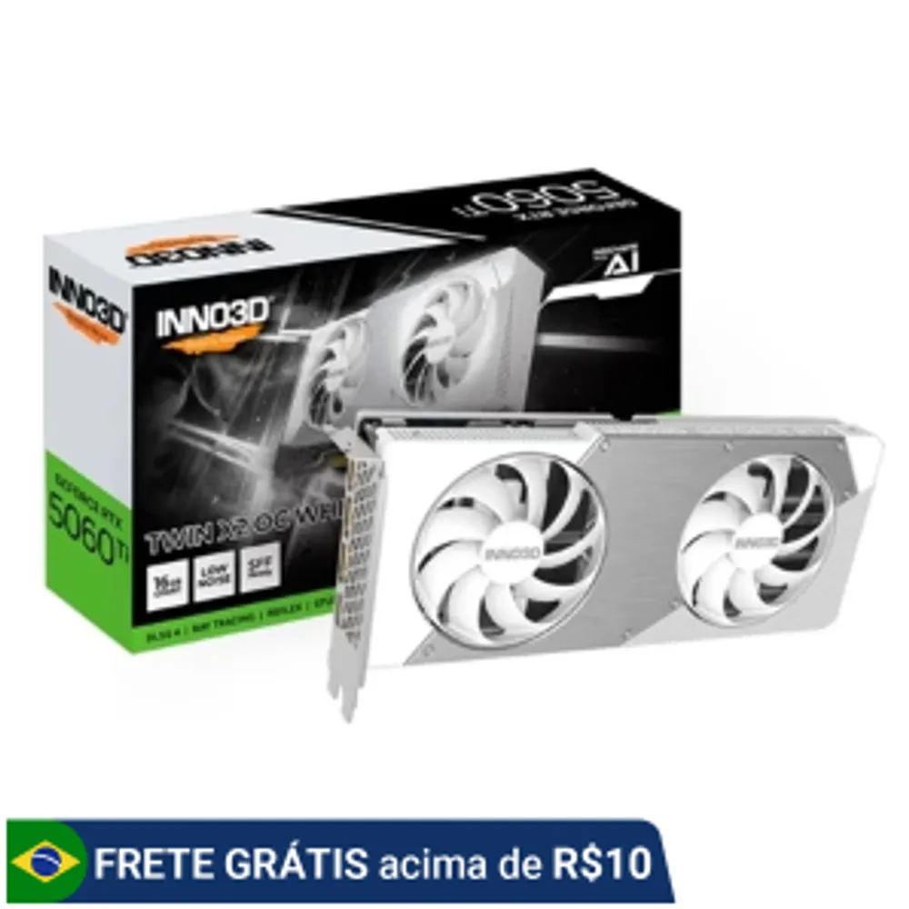 Gpu Inno3d Geforce Rtx 5060 Ti 16gb 128bits Gddr7 Twin X2 Oc White N506t2-16d7x-191073w