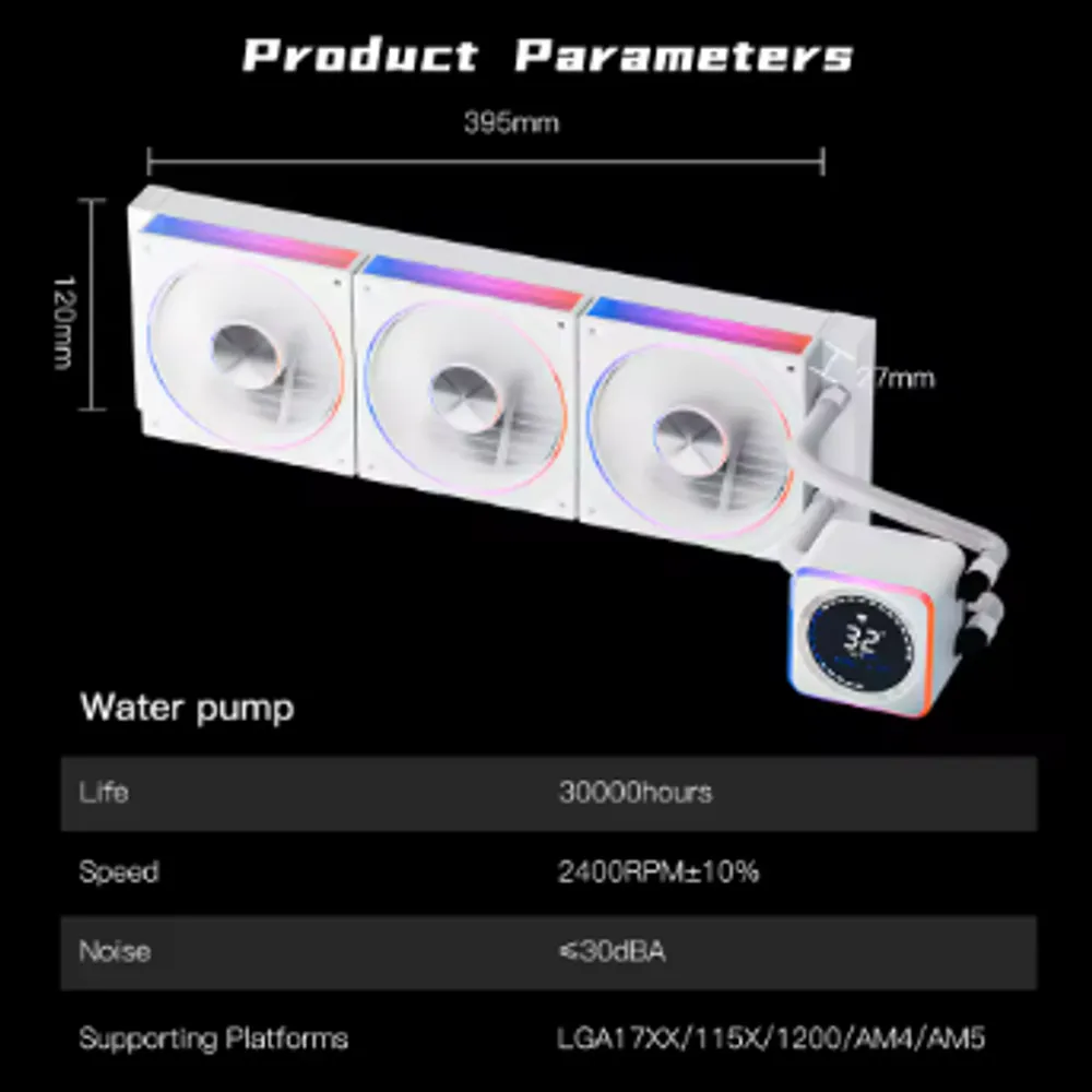 WATER COOLER JUNGLE LEOPARD ASTROBEAT 360MM WHITE/BLACK link 0228 (BR)