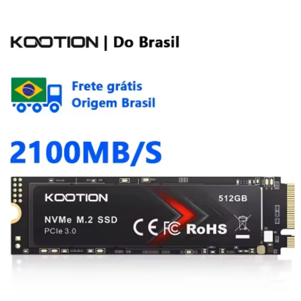 SSD Nvme Kootion 512GB 1800mb/slink 1523 (BR)