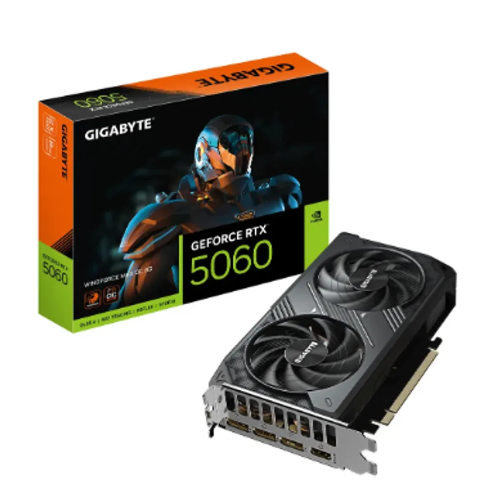 Placa De Vídeo Gigabyte Rtx 5060 Windforce Max Oc 8gb Gddr7
