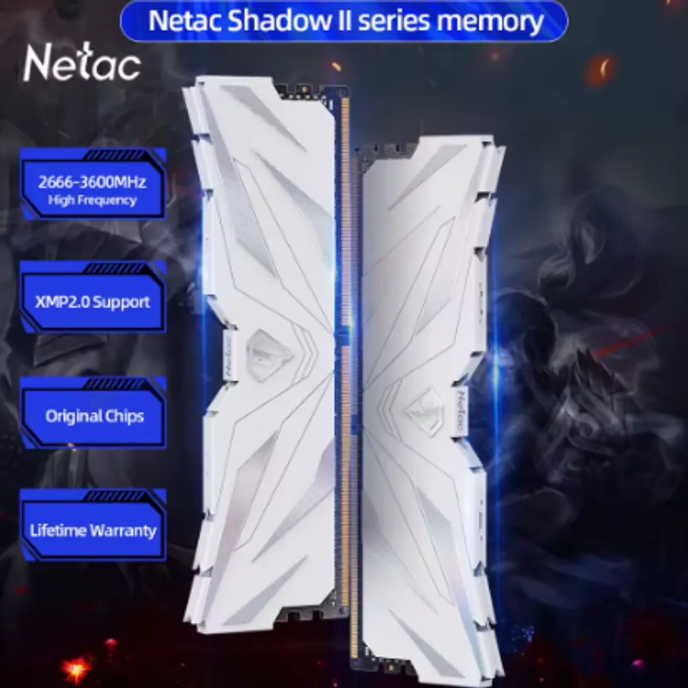 32GB de memória RAM Netac DDR4 de 3200Mhz link 7665