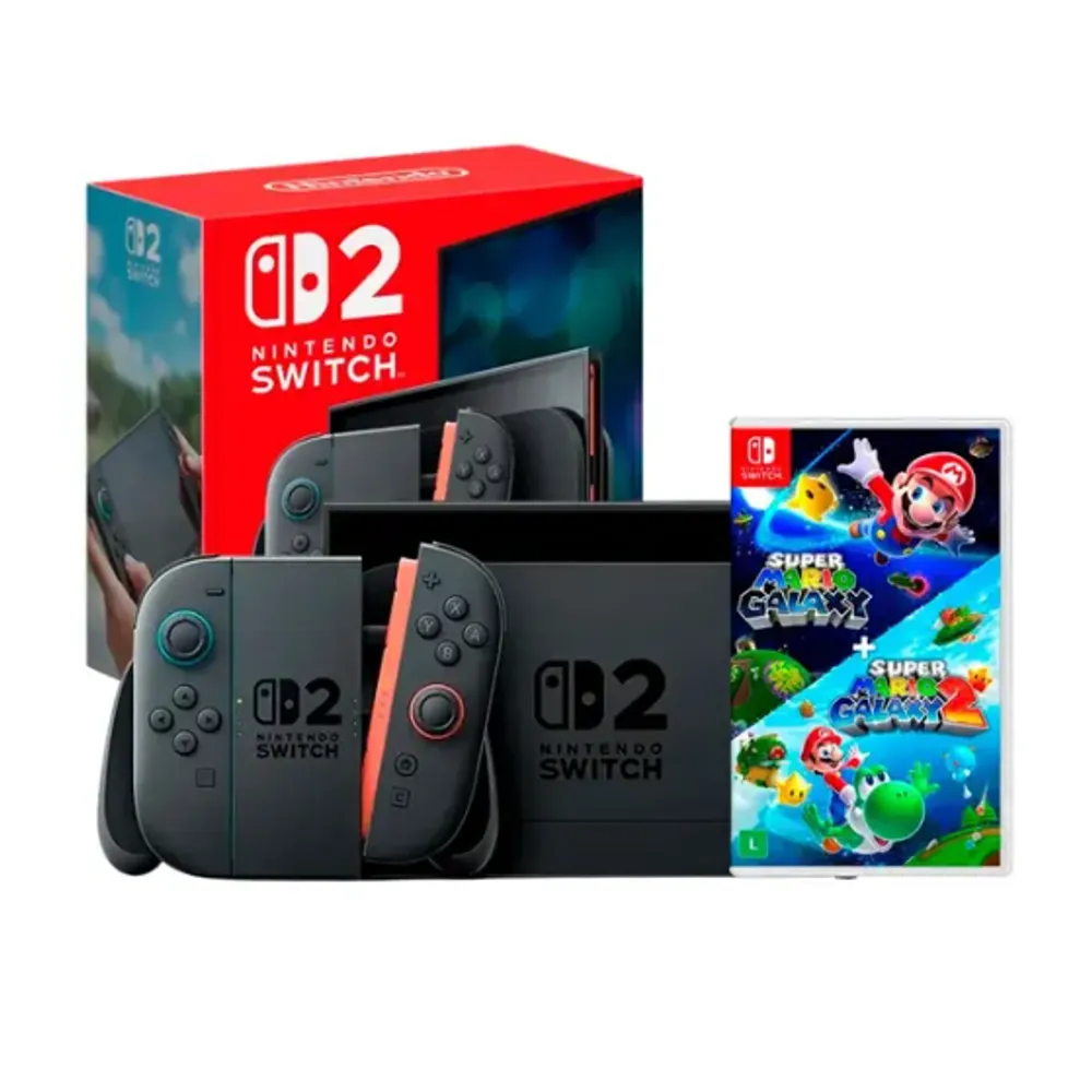 Console Nintendo Switch 2 + Jogo Super Mario Galaxy 1 & 2