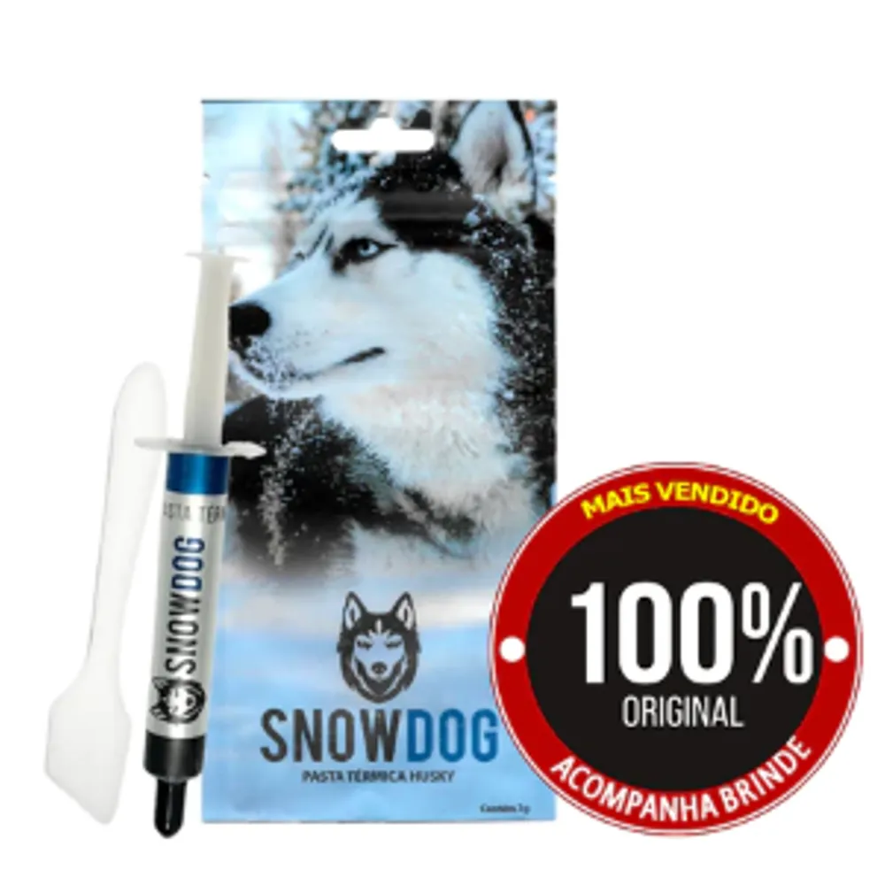 Pasta Térmica SnowDog Husky  3g Com Adesivo Original - Processadores, Vga, XBOX, Playstation