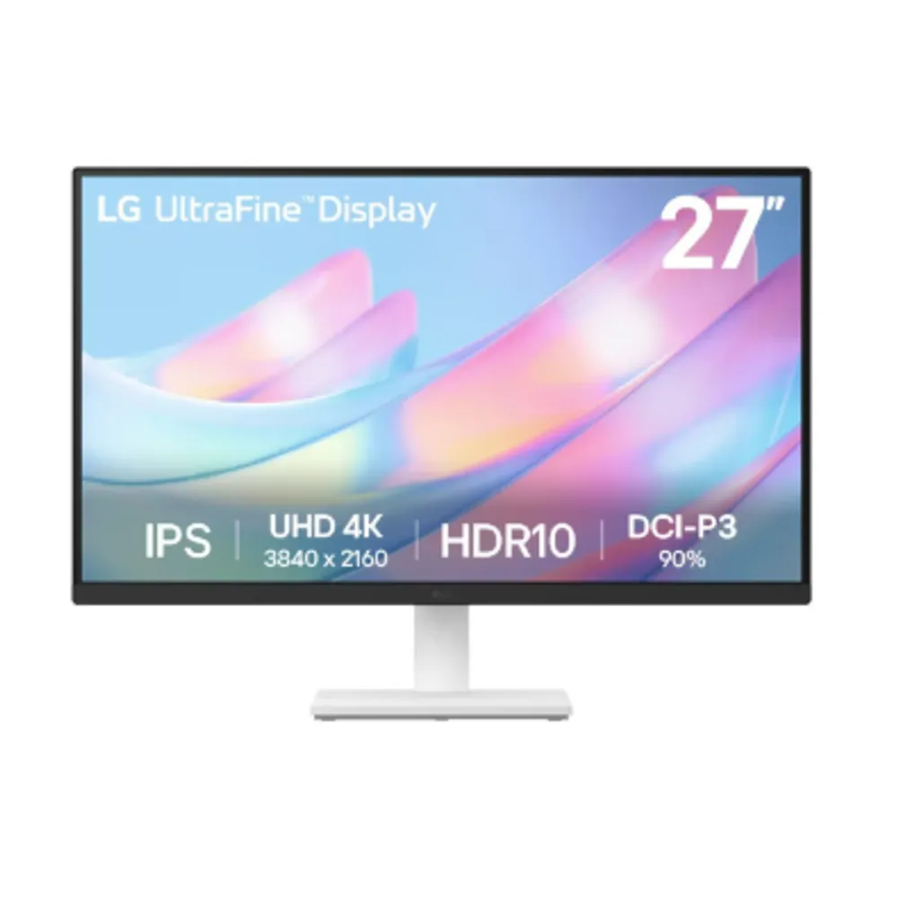 Monitor LG UltraFine™ - Tela IPS UHD 4K 27", HDR10, DCI-P3 90%, Dynamic Action Sync – 27US500-W