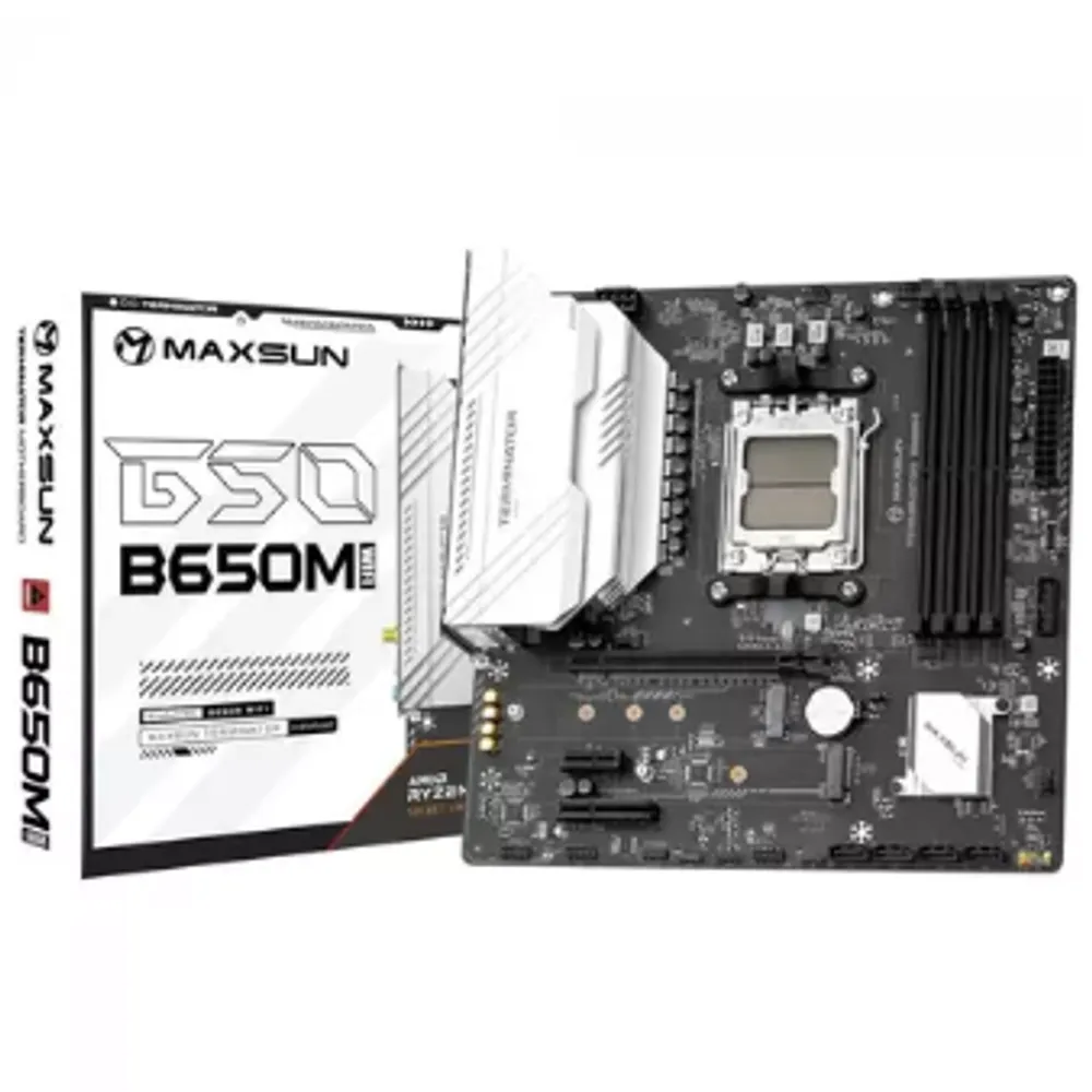 Placa Mãe Maxsun Terminator B650M WiFi6, Chipset B650, AMD AM5, mATX, DDR5