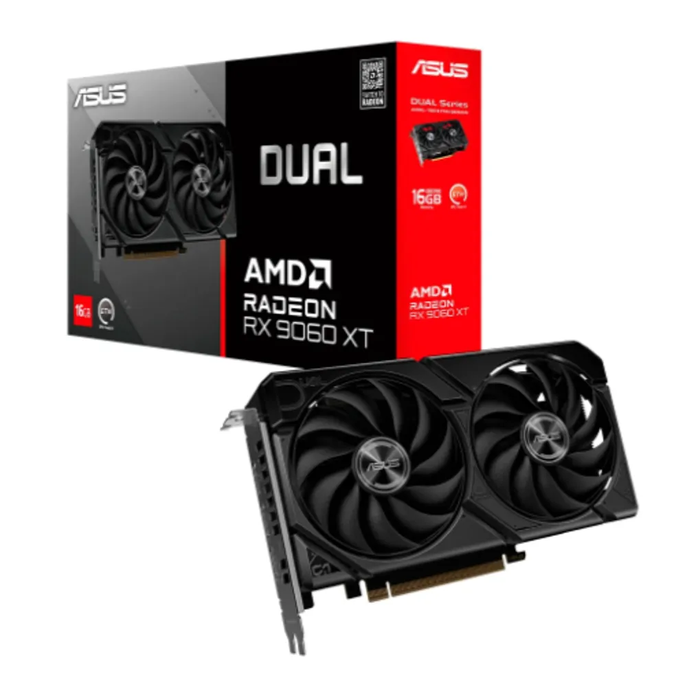 Placa de Vídeo ASUS Dual RX 9060 XT AMD Radeon, 16GB, GDDR6 - DUAL-RX9060XT-16G