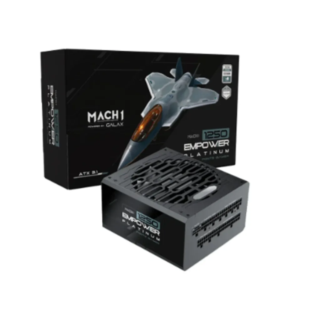 Fonte MACH1 EMPOWER, 1250W, Cybenetics Platinum, Modular, PFC Ativo, Preto - 1250EMPOWER