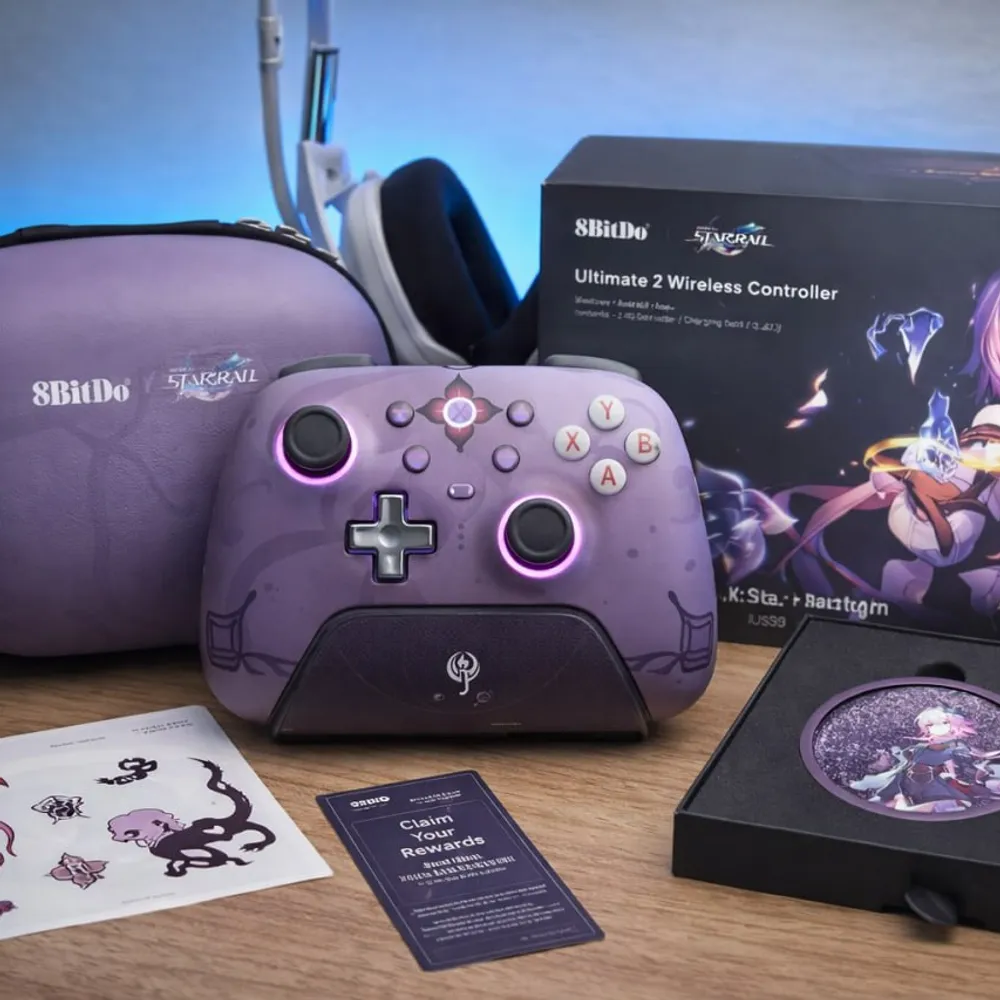 Controle Sem Fio 8BitDo Ultimate 2 Evernight + Dock (BR)