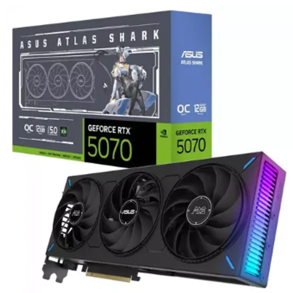 Placa de Vídeo Asus NVIDIA GeForce RTX 5070 ATS OC 12GB GDDR7 DLSS Ray Tracing ATS-RTX5070-O12G