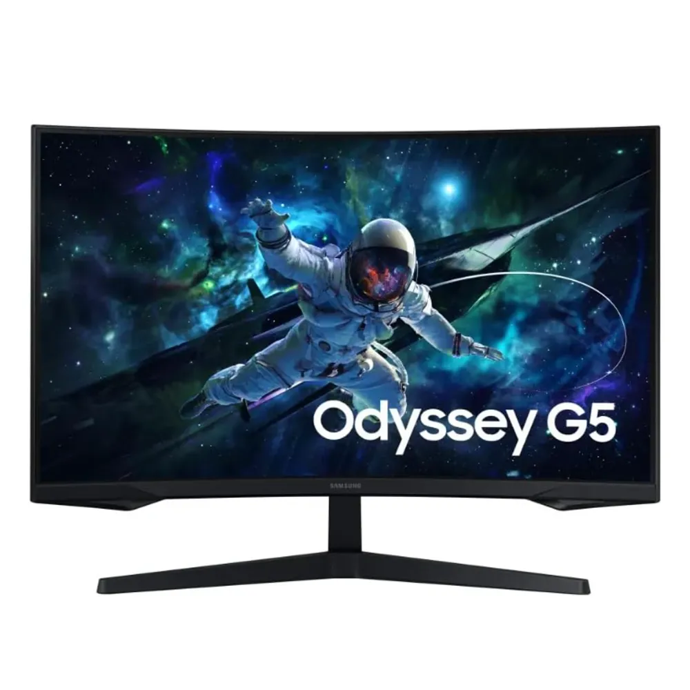 Monitor Gamer Samsung Odyssey G5 32, Resolução QHD, Taxa de atualização de 165Hz & 1ms de tempo de resposta (MPRT), Curvatura com 1000R, HDR 10, AMD FreeSync, Eye Saver Mode & Flicker Free Mode