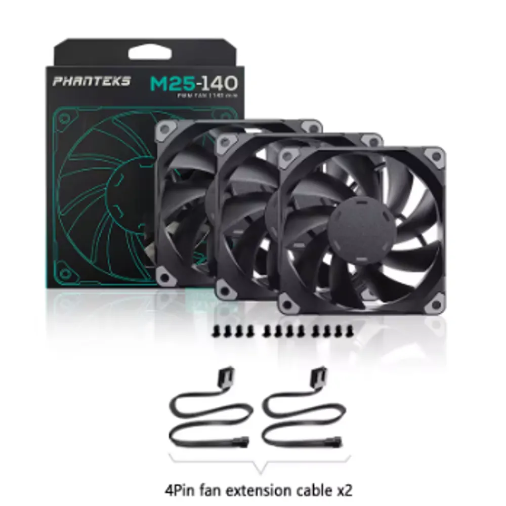 KIT 3 FANS PHANTEKS F120M25 BLACK 120mm