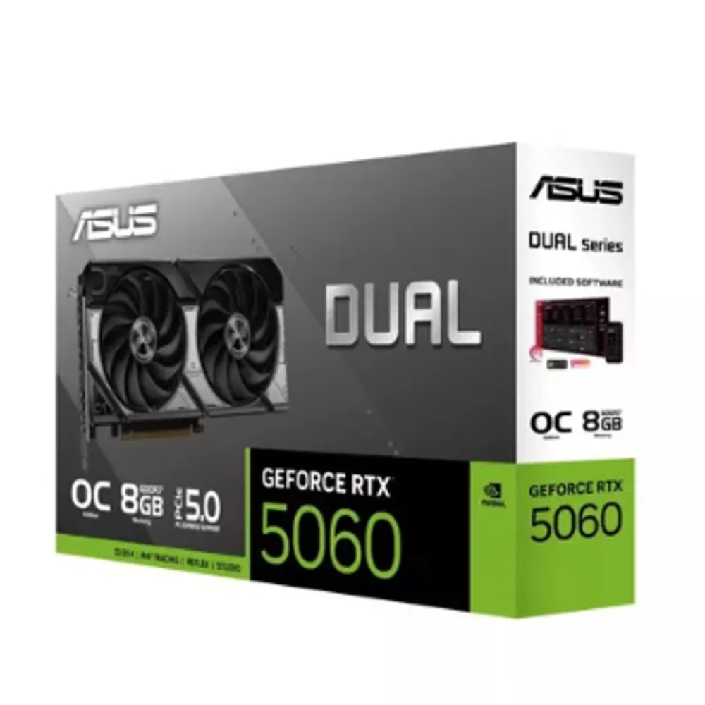Placa de Vídeo NVIDIA GeForce ASUS RTX5060 8GB Dual GDDR7 128 bits