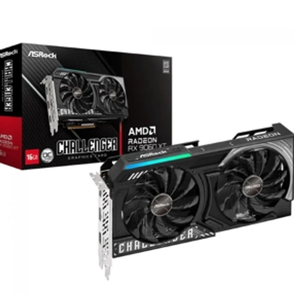 Placa de Vídeo ASRock AMD Radeon RX 9060 XT Challenger OC, 16GB, GDDR6, FSR, 90-GA5QZZ-00UANF