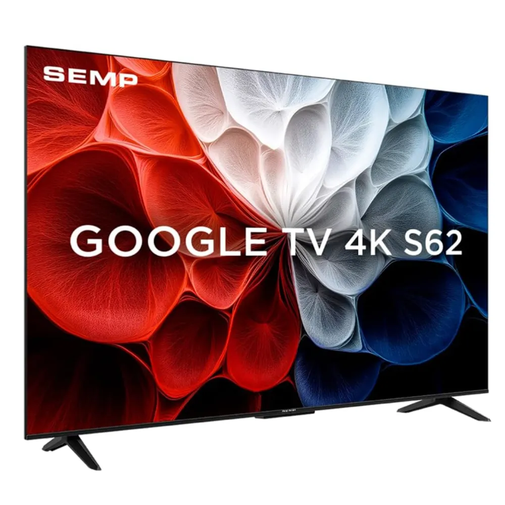 SEMP, Smart TV 4K UHD, 43“, Google TV, Google Assistente, Comando por Voz, Googlecast Integrado, Design Sem Bordas, Dolby Audio, 43S62