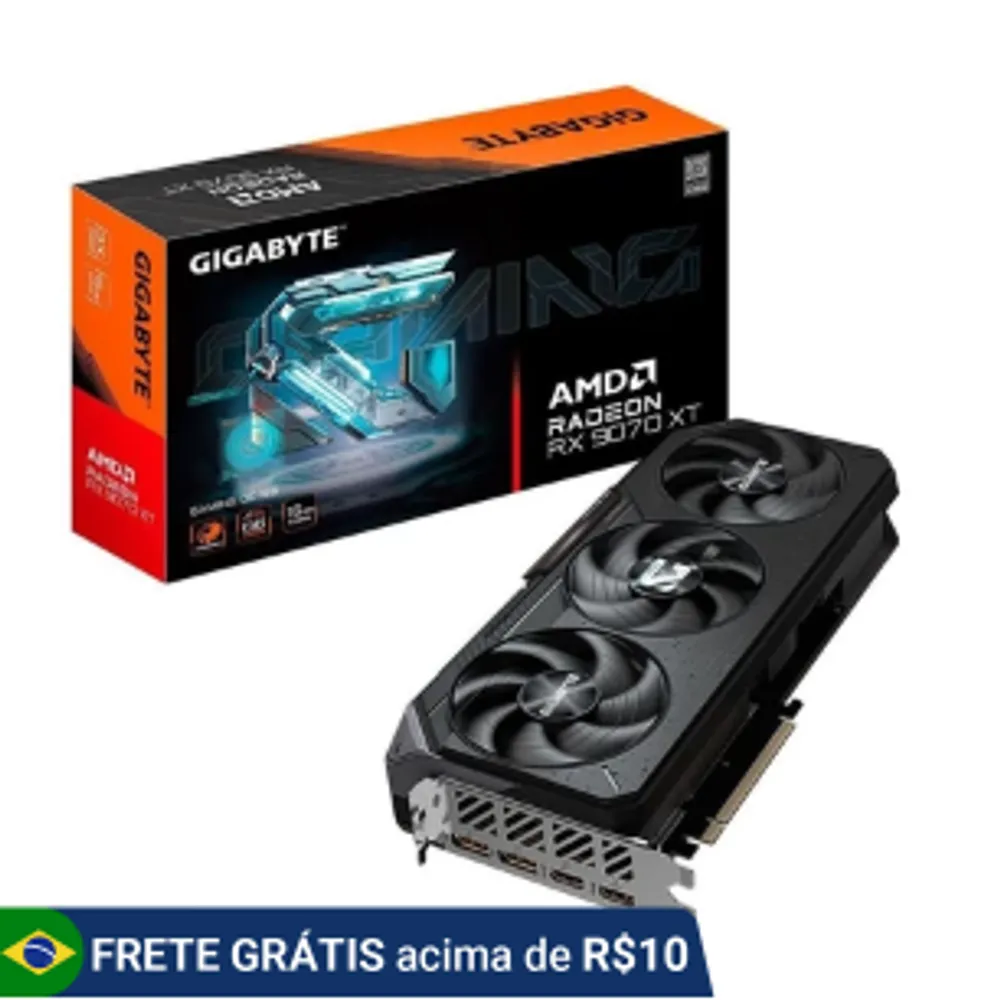 Placa de video AMD Radeon Gigabyte RX9070 XT Gaming Oc 16gb Gddr6 256bits GV-R9070XTGAMING OC-16GD