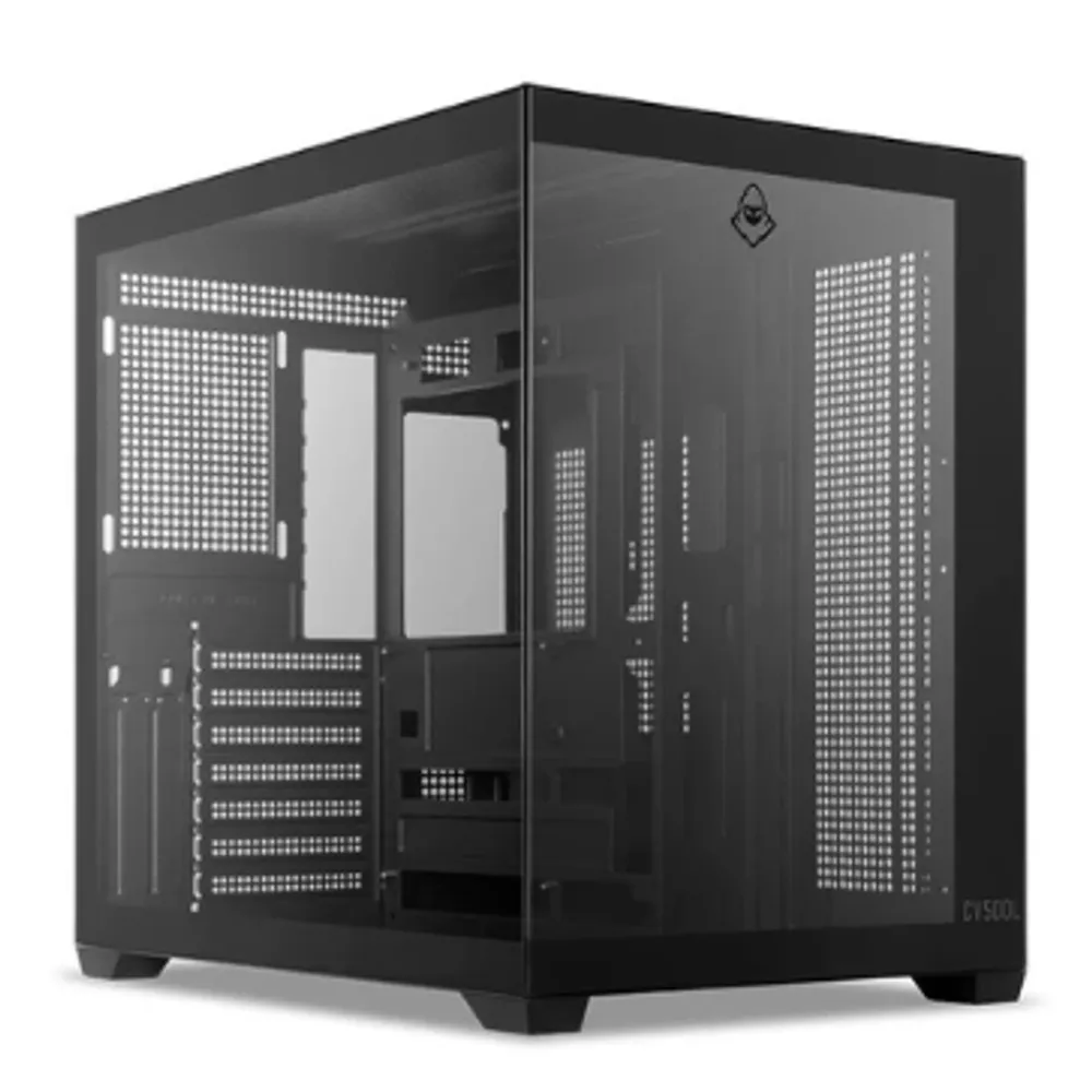 Gabinete Gamer Aquário Mancer CV500L, Mid Tower, Lateral De Vidro, Preto, MCR-CV500L-BK