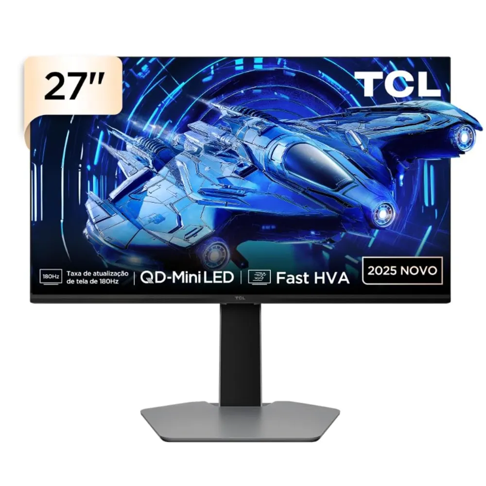 Monitor Gamer TCL 27 Polegadas QLED Mini LED QHD G64 180Hz 1ms (GtG) Freesync HDR 600 nits 27G64